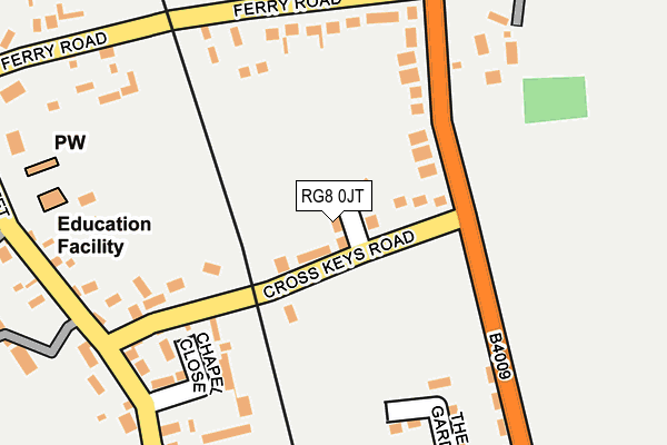 RG8 0JT map - OS OpenMap – Local (Ordnance Survey)