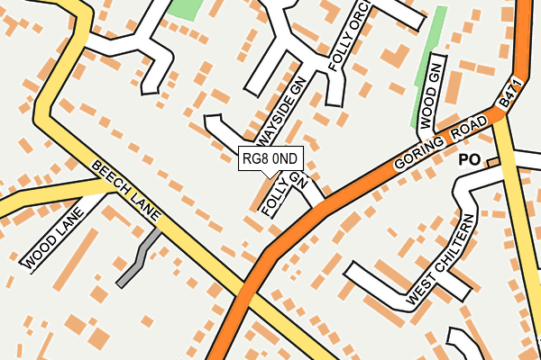 RG8 0ND map - OS OpenMap – Local (Ordnance Survey)
