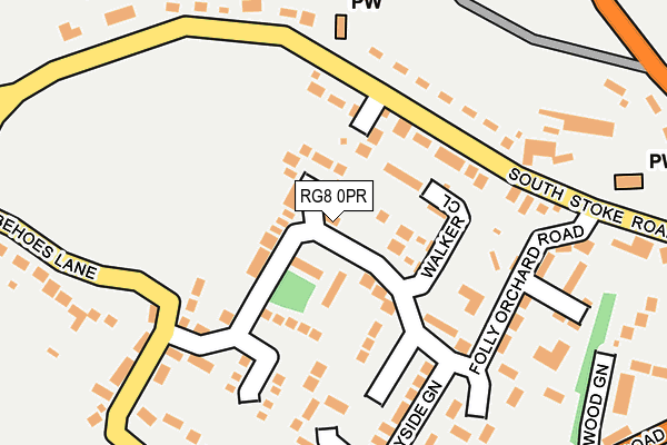 RG8 0PR map - OS OpenMap – Local (Ordnance Survey)