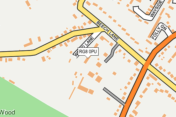 RG8 0PU map - OS OpenMap – Local (Ordnance Survey)