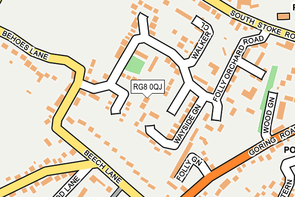RG8 0QJ map - OS OpenMap – Local (Ordnance Survey)