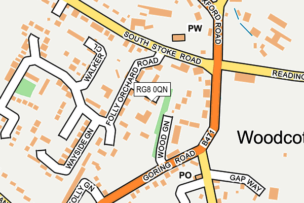 RG8 0QN map - OS OpenMap – Local (Ordnance Survey)
