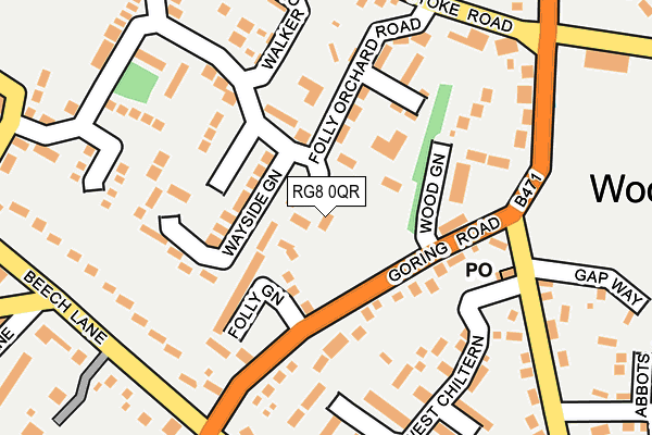 RG8 0QR map - OS OpenMap – Local (Ordnance Survey)