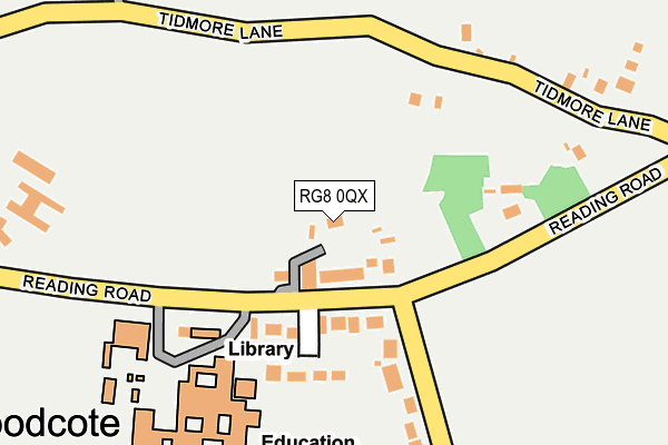 RG8 0QX map - OS OpenMap – Local (Ordnance Survey)