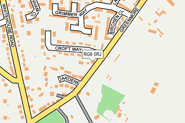 RG8 0RJ map - OS OpenMap – Local (Ordnance Survey)