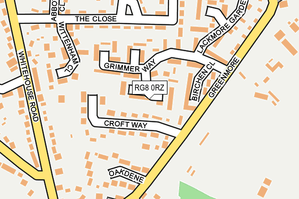RG8 0RZ map - OS OpenMap – Local (Ordnance Survey)