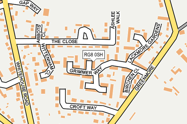 RG8 0SH map - OS OpenMap – Local (Ordnance Survey)