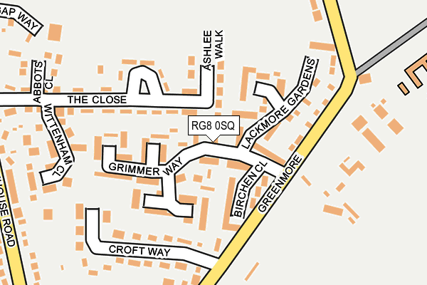 RG8 0SQ map - OS OpenMap – Local (Ordnance Survey)
