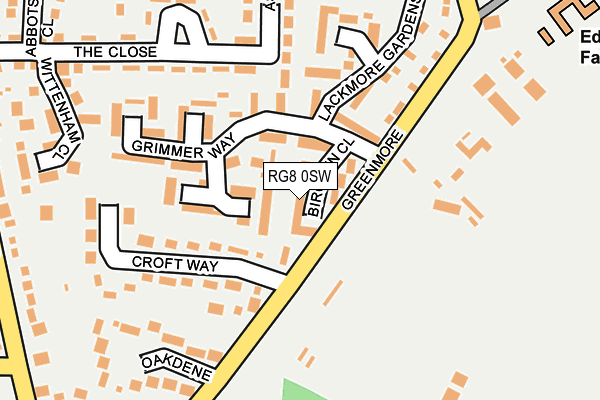 RG8 0SW map - OS OpenMap – Local (Ordnance Survey)