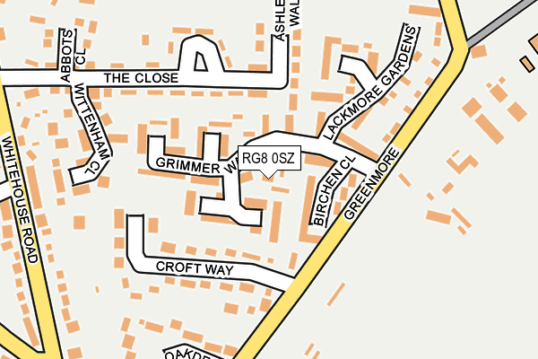 RG8 0SZ map - OS OpenMap – Local (Ordnance Survey)