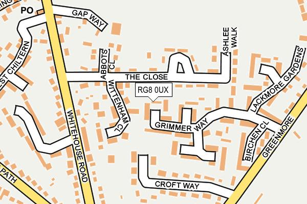 RG8 0UX map - OS OpenMap – Local (Ordnance Survey)