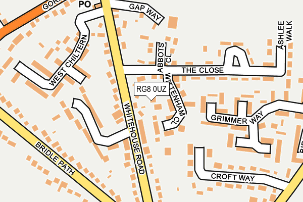 RG8 0UZ map - OS OpenMap – Local (Ordnance Survey)