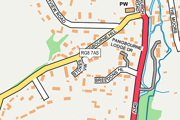 RG8 7AS map - OS OpenMap – Local (Ordnance Survey)