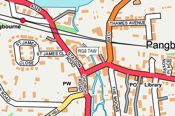 RG8 7AW map - OS OpenMap – Local (Ordnance Survey)