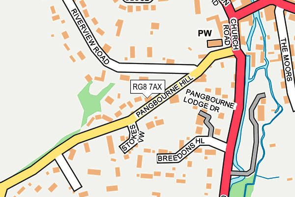 RG8 7AX map - OS OpenMap – Local (Ordnance Survey)