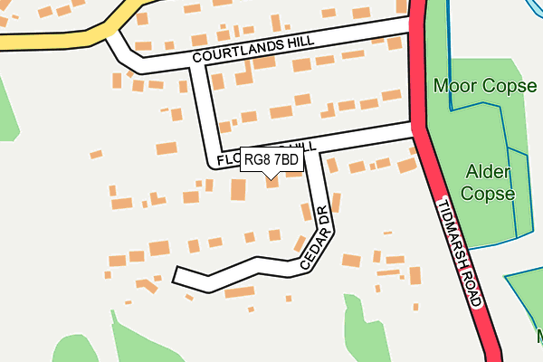 RG8 7BD map - OS OpenMap – Local (Ordnance Survey)