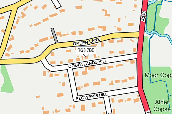 RG8 7BE map - OS OpenMap – Local (Ordnance Survey)