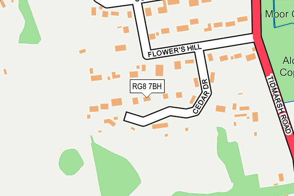 RG8 7BH map - OS OpenMap – Local (Ordnance Survey)