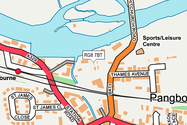 RG8 7BT map - OS OpenMap – Local (Ordnance Survey)