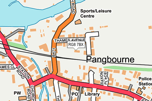 RG8 7BX map - OS OpenMap – Local (Ordnance Survey)