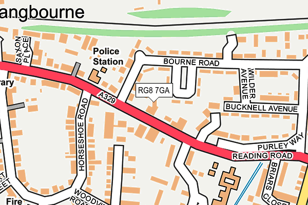 RG8 7GA map - OS OpenMap – Local (Ordnance Survey)