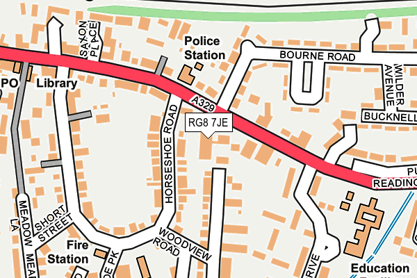 RG8 7JE map - OS OpenMap – Local (Ordnance Survey)