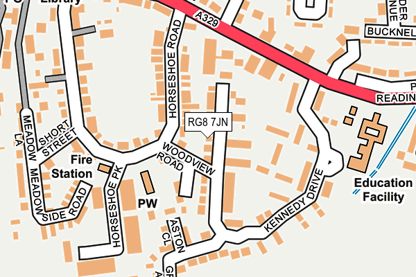 RG8 7JN map - OS OpenMap – Local (Ordnance Survey)