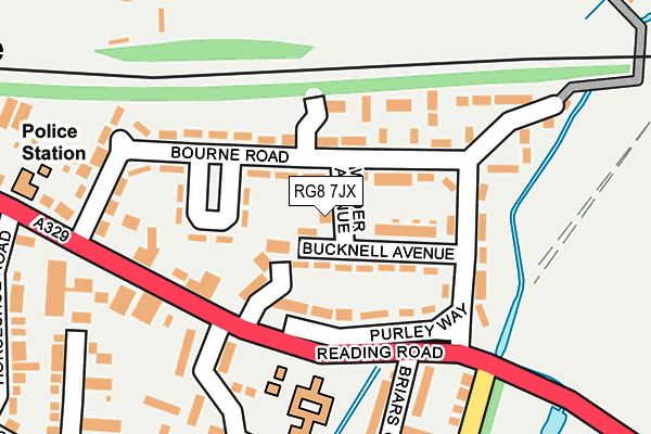RG8 7JX map - OS OpenMap – Local (Ordnance Survey)