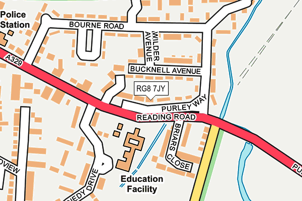 RG8 7JY map - OS OpenMap – Local (Ordnance Survey)