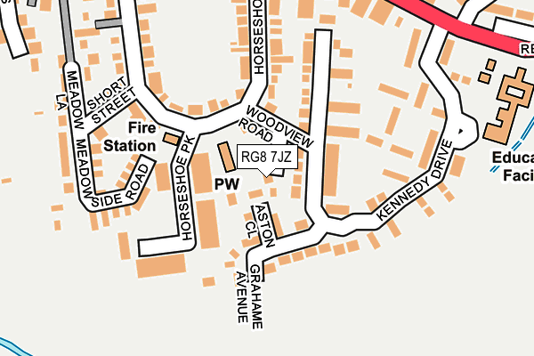 RG8 7JZ map - OS OpenMap – Local (Ordnance Survey)