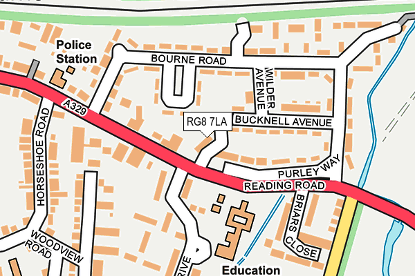 RG8 7LA map - OS OpenMap – Local (Ordnance Survey)