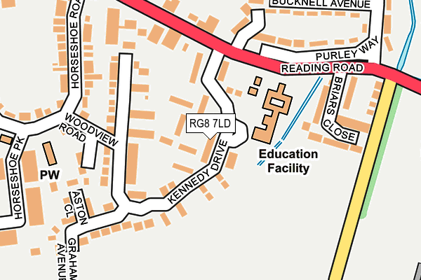 RG8 7LD map - OS OpenMap – Local (Ordnance Survey)