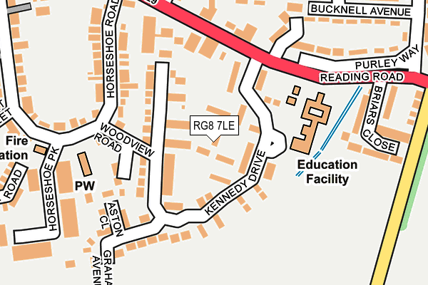 RG8 7LE map - OS OpenMap – Local (Ordnance Survey)