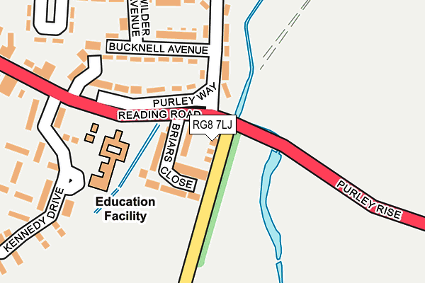 RG8 7LJ map - OS OpenMap – Local (Ordnance Survey)