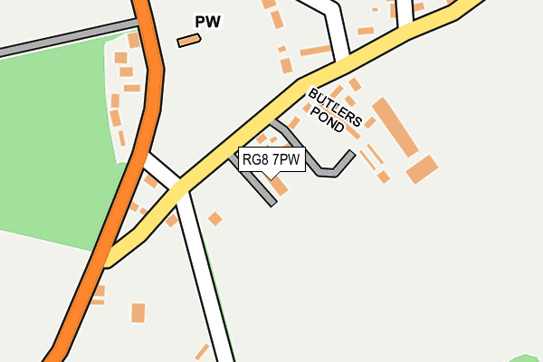 RG8 7PW map - OS OpenMap – Local (Ordnance Survey)