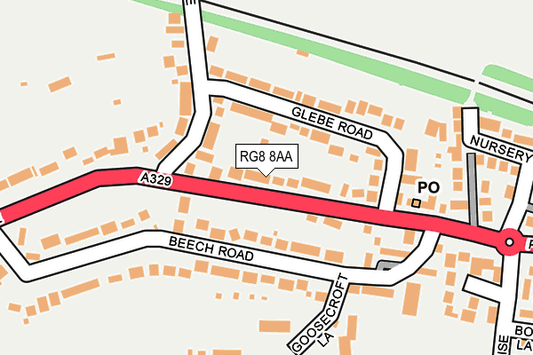 RG8 8AA map - OS OpenMap – Local (Ordnance Survey)