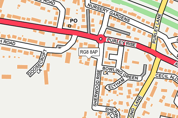 RG8 8AP map - OS OpenMap – Local (Ordnance Survey)