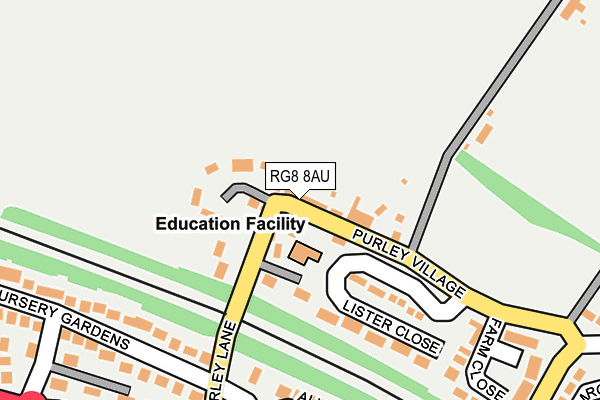 RG8 8AU map - OS OpenMap – Local (Ordnance Survey)
