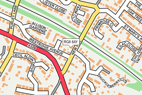 RG8 8AY map - OS OpenMap – Local (Ordnance Survey)
