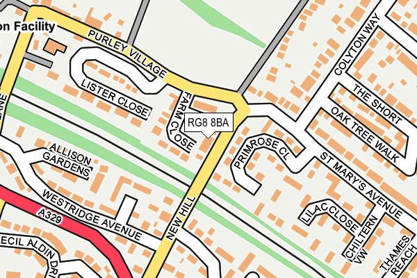 RG8 8BA map - OS OpenMap – Local (Ordnance Survey)