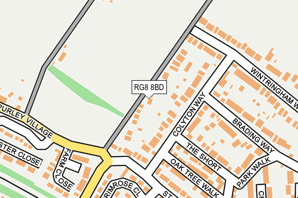 RG8 8BD map - OS OpenMap – Local (Ordnance Survey)