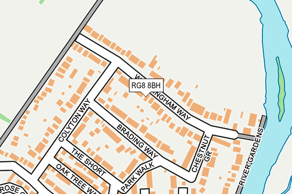 RG8 8BH map - OS OpenMap – Local (Ordnance Survey)