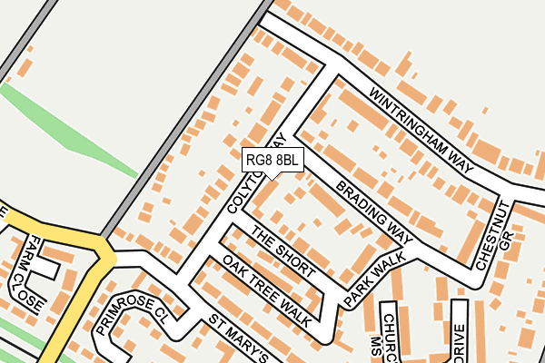 RG8 8BL map - OS OpenMap – Local (Ordnance Survey)