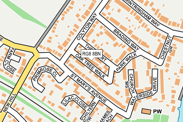 RG8 8BN map - OS OpenMap – Local (Ordnance Survey)