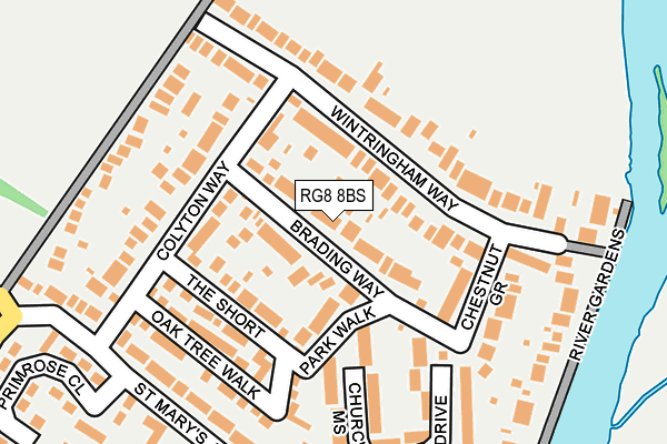 RG8 8BS map - OS OpenMap – Local (Ordnance Survey)