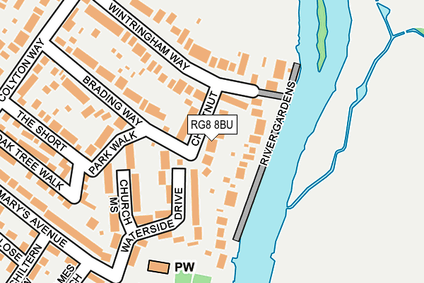 RG8 8BU map - OS OpenMap – Local (Ordnance Survey)