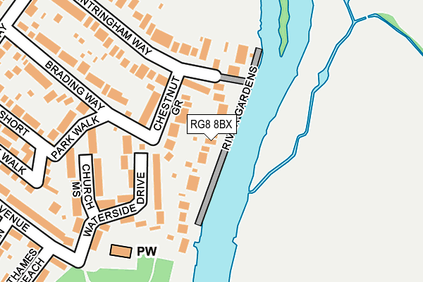 RG8 8BX map - OS OpenMap – Local (Ordnance Survey)