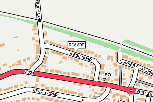 RG8 8DP map - OS OpenMap – Local (Ordnance Survey)