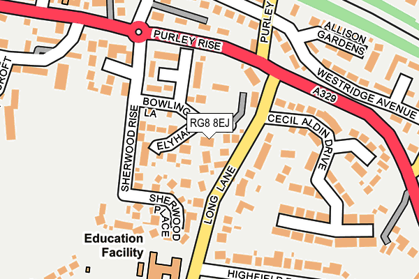 RG8 8EJ map - OS OpenMap – Local (Ordnance Survey)