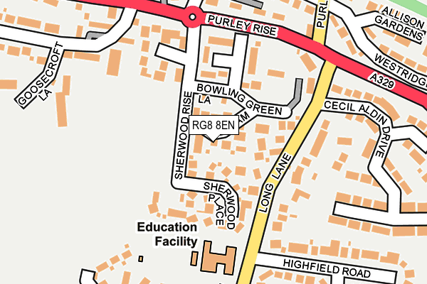 RG8 8EN map - OS OpenMap – Local (Ordnance Survey)